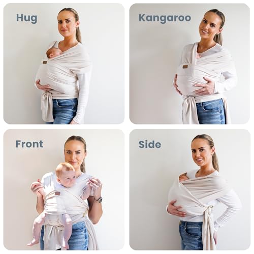 Tab Stylish Beige & Gold Baby Carrier Wrap: Comfortable thumb #1