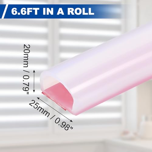Bande d'étanchéité silicone souple 25mm x 20mm profil en U isolant 2m - 3