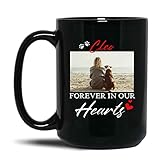 Custom Photo's Pet Memorial Mug, Loss Of Pet Gift For Family or Friends, Dog Memorial Gifts, Pet Photo Mug, Personalized Pet Lover Coffee Mug, Forever In Our Hearts Mug, Black Tea Cup 11oz, 15oz