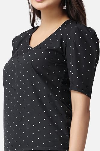 Image of POPWINGS Casual Printed Top and Joggers Set for Women || Stylish Summer Co-Ords Set for Women || Round-Neck Top and Joggers Combo Set for Women