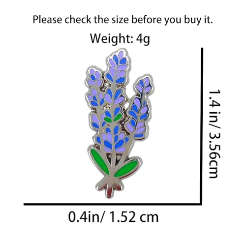 Image of Enamel Pin,Lavender Flower Botanical Badge,Nature-Inspired Jewelry,Serenity Brooch,Gift for Relaxation Lovers Aromatherapy Accessory,Pin for Wedding Birthday Anniversary Funeral Social Charity Party
