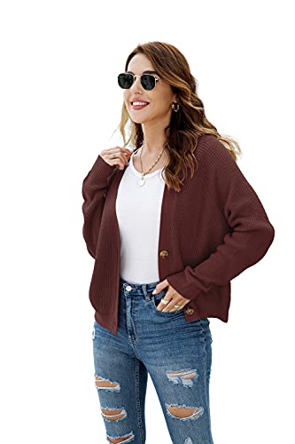 Image of TASAMO Womens Cardigan Sweaters 2026 Fall Cropped Lightweight Sweater