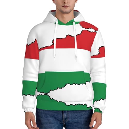 Sweat à capuche avec cordon de serrage et drapeau de la Hongrie
