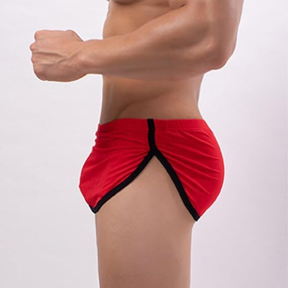 Evankin Men's Thong Underwear Sexy and Fun Mesh Boxer Brief Jock Strap Sexy Underpants Split Fitness Running Shorts4