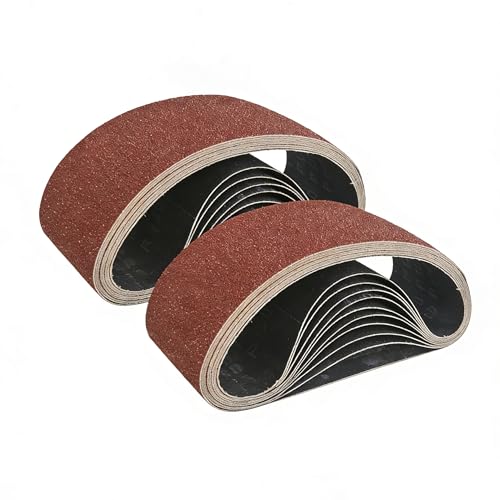 GZKTY 25-Piece Sanding Belt 75 x 457 mm, 80/120/150/240/400 Grit, Assortment for Belt Sanders | Wood, Metal Grinding & Rust Removal