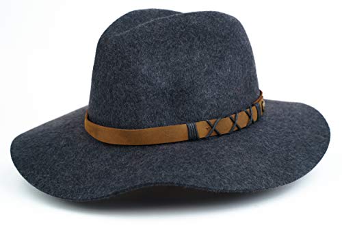 Pistil Women's Standard Soho Felt Wide Brim Hat, Charcoal, One Size #TOP6