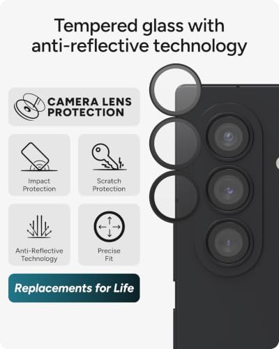 Image of ZAGG Glass Elite Samsung Galaxy Z Fold8 Ultra Camera Lens Protector | Anti-Reflective, 5X Stronger Impact & Scratch Resistant Aluminosilicate Glass - Easy Installation, Smudge-Free Surface