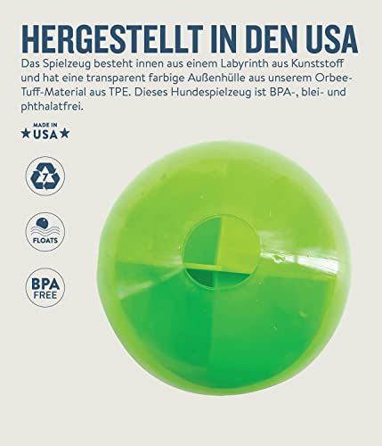 Planet Dog Orbee-Tuff Mazee - Intelligenzspielzeug für Hunde - interaktiver Snackball - Grün