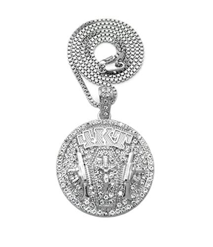 Hip Hop Jewelry Gold Silver Plated 4KT Pendant & 18