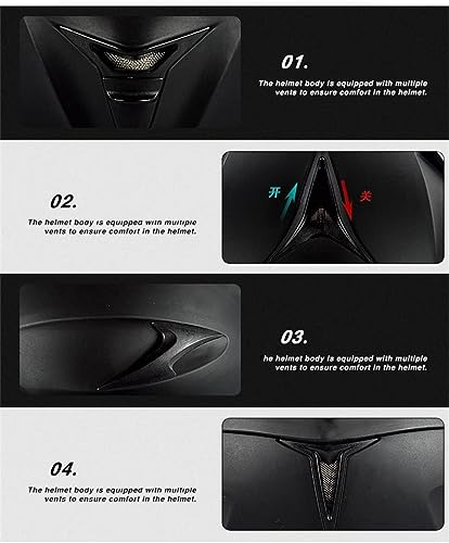 Casque Rabattable Moto Tourisme Bluetooth ABS S sans buée au printemps - 4