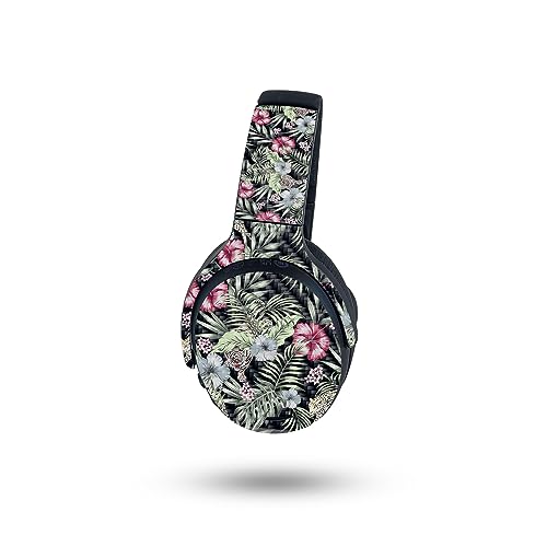 Image of MightySkins Carbon Fiber Skin Compatible with Skullcandy Crusher ANC 2 - Asian Tropics | Protective, Durable Textured Carbon Fiber Finish | Easy to Apply