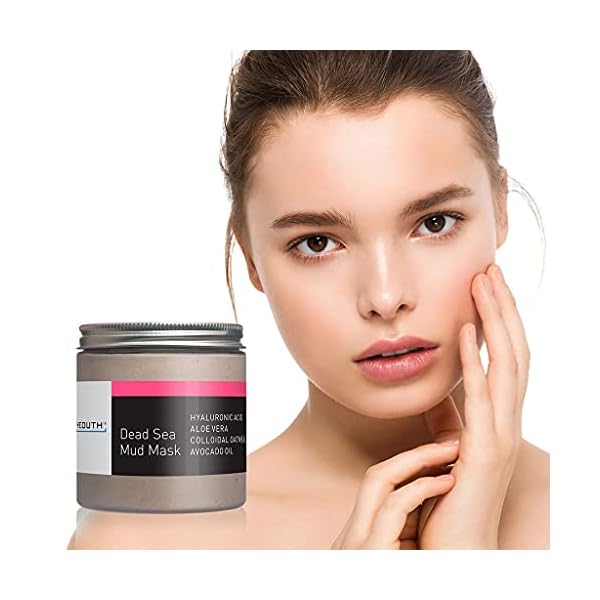 YEOUTH Dead Sea Mud Mask with Hyaluronic Acid and Avocado Oil, Revitalizing Facial Masks for Smoother, More Radiant Skin, Face Mask Skin Care 8oz