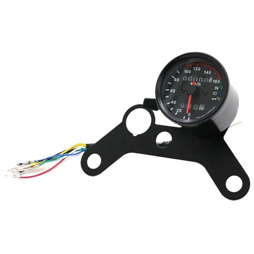 Tachimetro Digitale Black Metal Shell Moto Vintage Modifica Universale Doppio Contachilometri Tachimetro Tabella Codici Per CG125 GN CBT125
