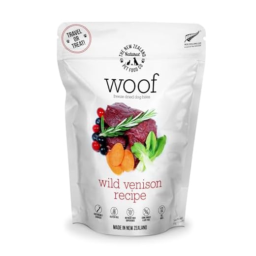 The New Zealand Natural Pet Food Co Woof Freeze Dried Dog Food - Wild Venison, High Protein, Dog Food Topper & Dog Treats, All Life Stages, 1.76 oz
