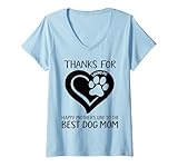 Photo Gallery donna thank for loving me happy mother s day to the best dog mom maglietta con collo a v Photo Gallery donna thank for loving me happy mother s day to the best dog mom maglietta con collo a v