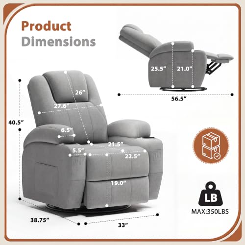 Sillón Plegable Textil Gris miniatura 2
