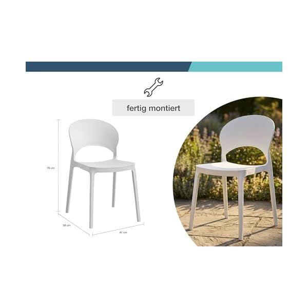 LC Garden Vini Stapelstuhl Weiß (2er-Set)
