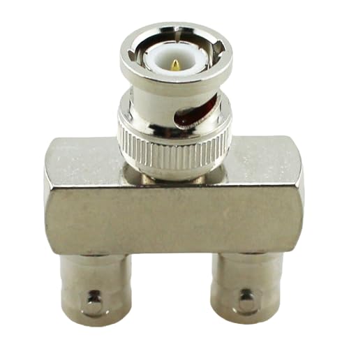Conector coaxial de audio RF de alta fidelidad con adaptador BNC macho divisor para microondas