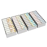 Vtopmart PAX100 Stoffbox für IKEA PAX Kleiderschrank 100x58 cm | 4er Set | Ohne Fächer | PAX Schubladen Organizer | Grau