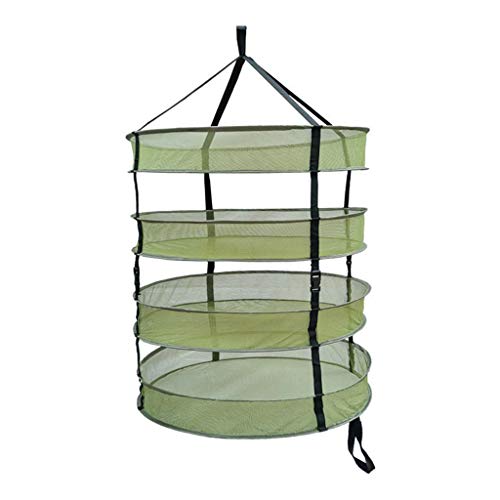 SXXYXH Detachable Plant Drying Rack, 4 Layers Drying Network Foldable Mesh Large Hanging Drying Net for Hanging Hydroponic Tent Herb Bud Plant