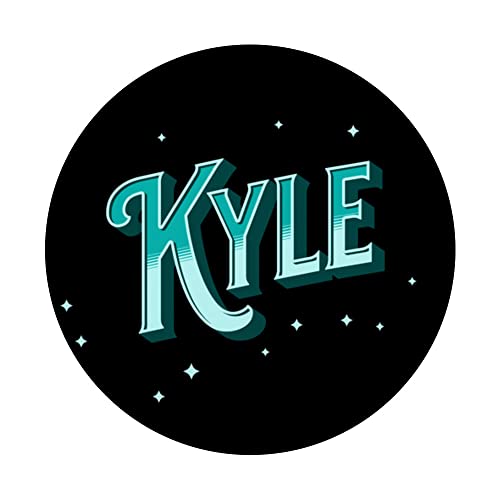 Kyle Name Personalised PopSockets Swappable PopGrip, Black - Image 3