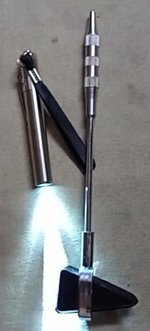 Image of HYZIK Medical Doctor LED Pocket Pen Torch with Knee Hammer for Doctor Use, Neurological Examinations & Clinical Assessments
