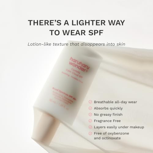 Image of haruharu wonder Centella Calm Cloud Face Sunscreen SPF 60+, 1.69 fl.oz /50mL
