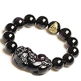 BODHIS Dreifachschutzarmband, Piyao-Armband, natürlicher Reichtum, Glück, Perlenkristall, Abwehr böser Geister