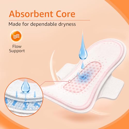 Image of Amazon Basics Anti-Bacterial Sanitary Pads for Women XL | 280 mm Extra Coverage | Ultra-Absorbent Core | Soft & Comfortable Surface | Wings for Secure Fit | Medium to Heavy Flow Protection| 80 Count (40 X Pack of 2)