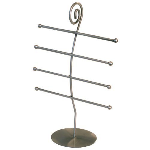 Decorative Jewelry Stand Organizer 4 T-Bars Bracelets Necklaces Rings by Tech Swiss