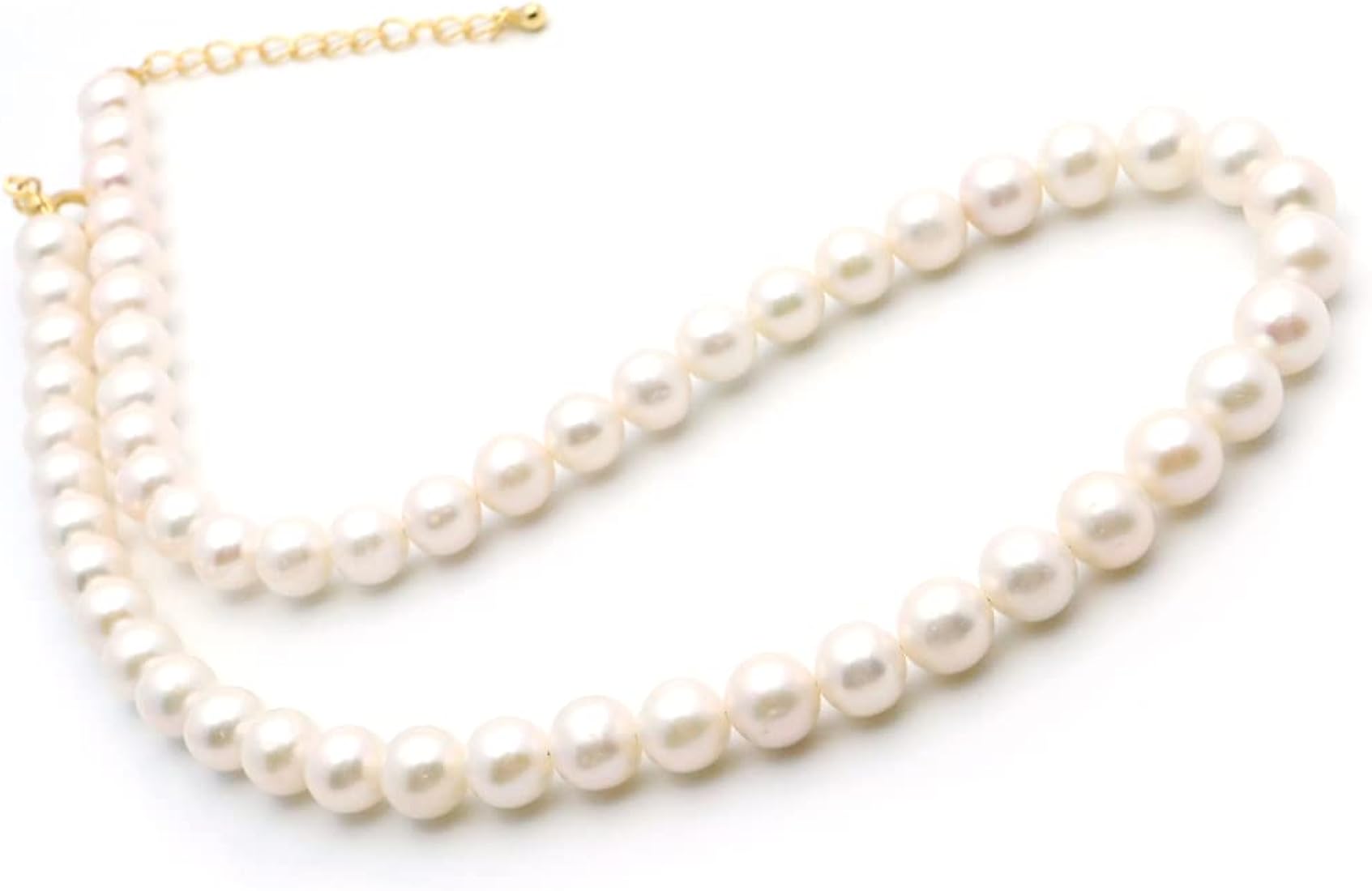 レビュー投稿で選べる特典 金色の真珠のネックレス9.0-10mmラウンド