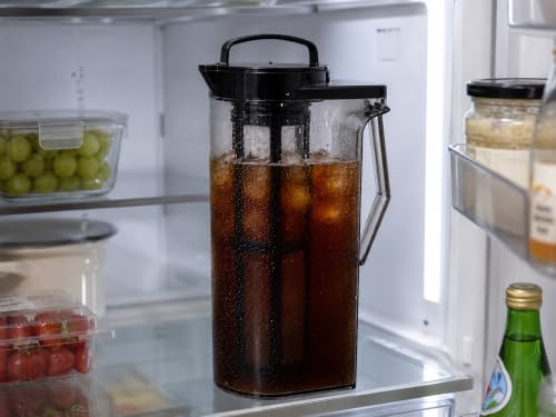 Image of Soko 2.2 Litre Cold Brew Coffee & Tea Maker with Filter | BPA-Free Plastic Jar, Airtight Iced Pitcher with Leak-Proof Lid & Wide Mouth Kettle Design | Easy for Brewing Drinks at Home - Black