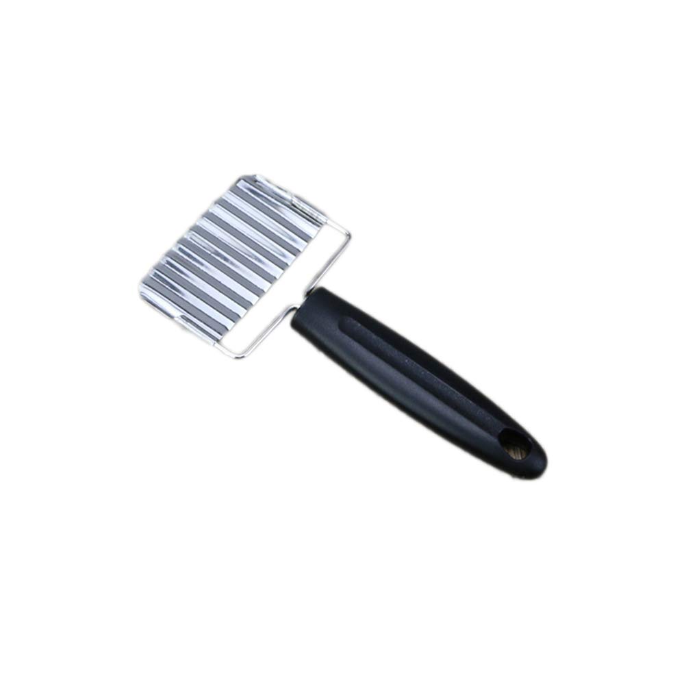 BESTONZON Stainless Steel Vegetable Crinkle Cutter and French Fry Slicer Knife for Potato