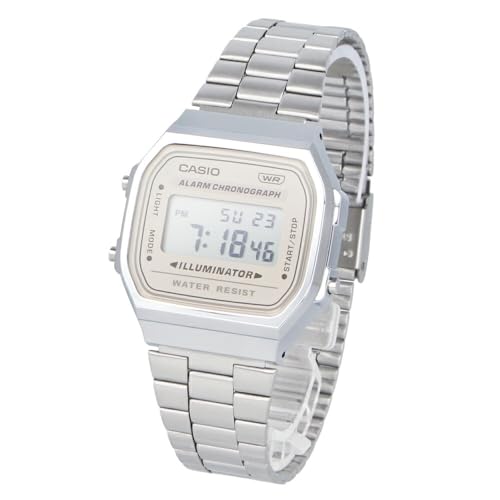 CASIO �J�V�I �`�[�v�J�V�I �`�v�J�V Vintage �r���v ���v ���j�Z�b�N�X �����Y ���f�B�[�X �f�W�^�� �V���o�[ ���C�g�x�[�W�� A168WA-8A [���s�A���i]