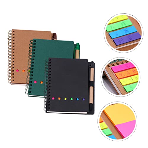 Bloc-notes à spirale 3 pièces UKCOCO en couleurs assorties pour organiser vos notes au quotidien - 6