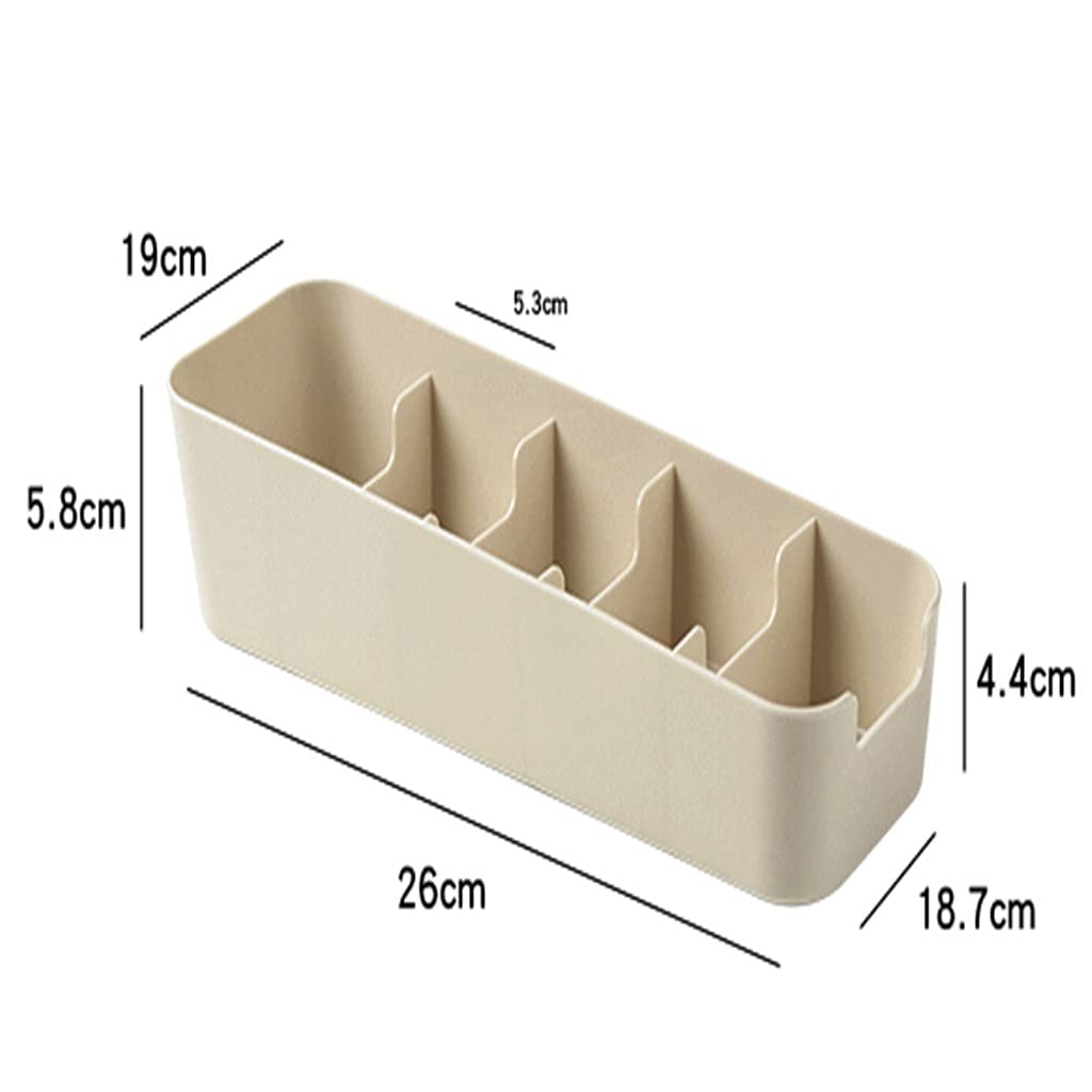 Griglia Organizzatore Scatola portaoggetti Contenitore Cravatta Reggiseno Calzini Cassetto Divisore cosmetico Cucina per Donne Scatole portaoggetti per Ragazze Custodia per Guardaroba (Argento)