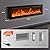 EUHOMY 50 Inch Electric Fireplace Wall Recessed and Wall Mounted with Adjustable Flame Color, Fireplace Heater with Remote Control, Linear Fireplace with Timer, Touch Screen, Log & Crystal, 750/1500W