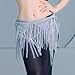 Women's Shining Rhinestone Tassel Hip Scarf for Belly Dance Costumes and Performance Accessory Belt Wear