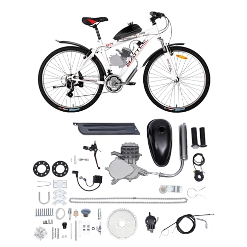 OUBUBY Moteur 2 Temps à Essence 80 CC pour Kit de Vélo, Monocylindre Refroidi par Air pour Motorisés 26/28