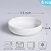 Auanlay Ceramic Dipping Bowls Set of 6, Soy Sauce Dish, 3 Oz Dip Bowls, Mini Pinch Bowls, Sauce Cups, Small Serving Bowls for Side Dishes, Condiment, Sushi, Appetizer, Seasoning, White