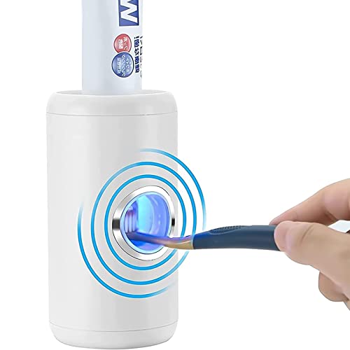 電動歯磨き粉ディスペンサー スマートセンシング 電動歯磨き粉スクイーザー 壁掛け式 歯ブラシホルダー スタンド 充電式 取り付け簡単 穴開け不要 洗面所 浴室付属品