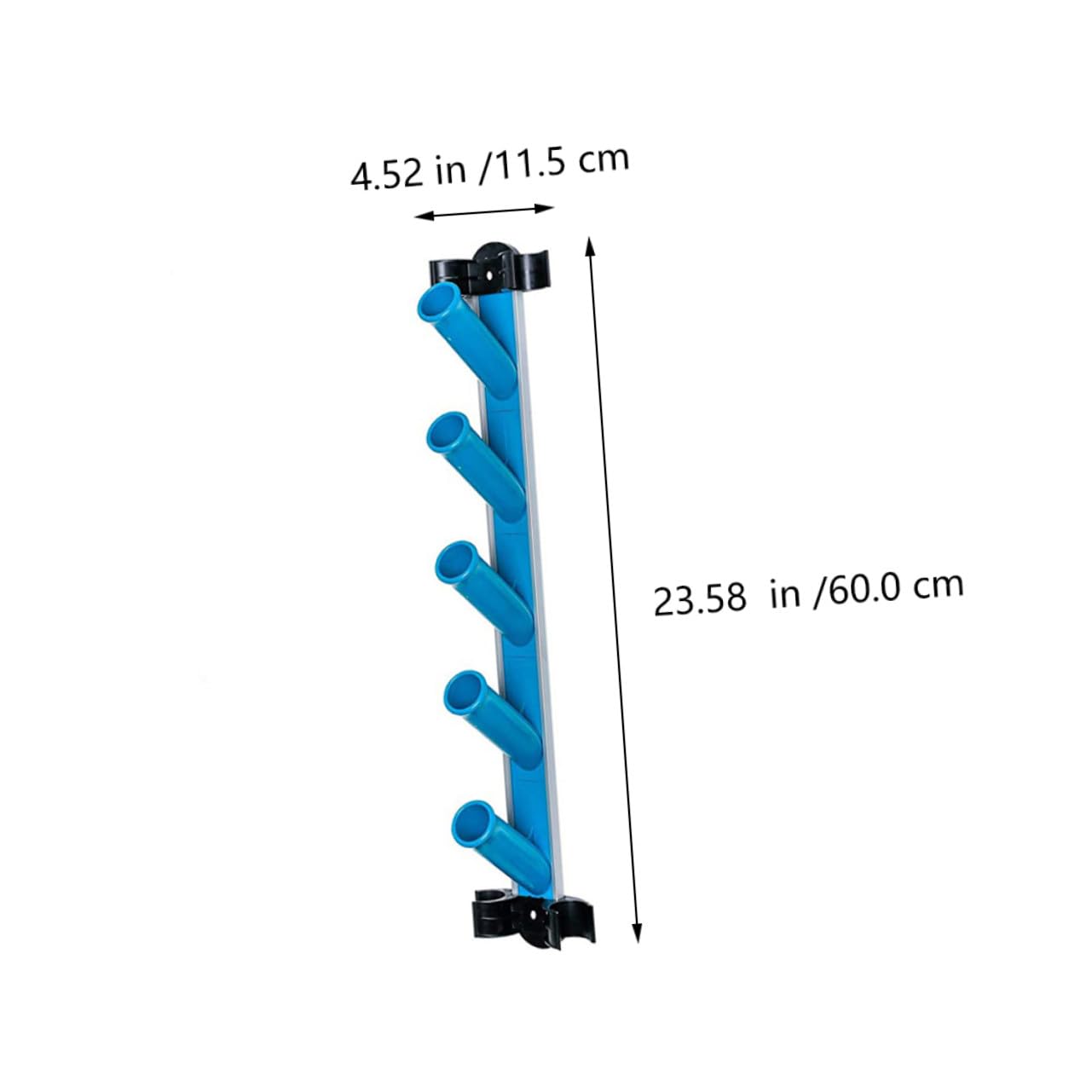 Estante para Limpieza de Piscinas Azul PVC y Nylon para Herramientas