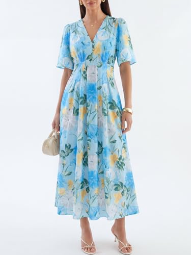 Image of Flessibili Womens Summer Floral Maxi Dress Wedding Guest Party Long Dresses 2026