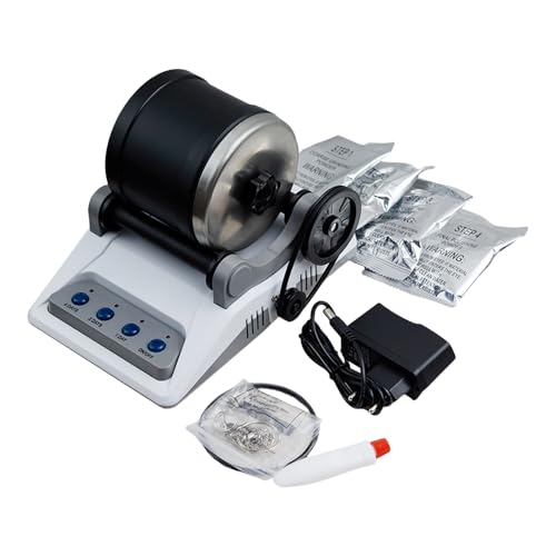 MKPARTY Professional Rock Tumbler Kit, DIY Stone Polisher with Timmer Buttons, Electric Gemstones Stone Polishing Toy, Rock Tumbler Machine