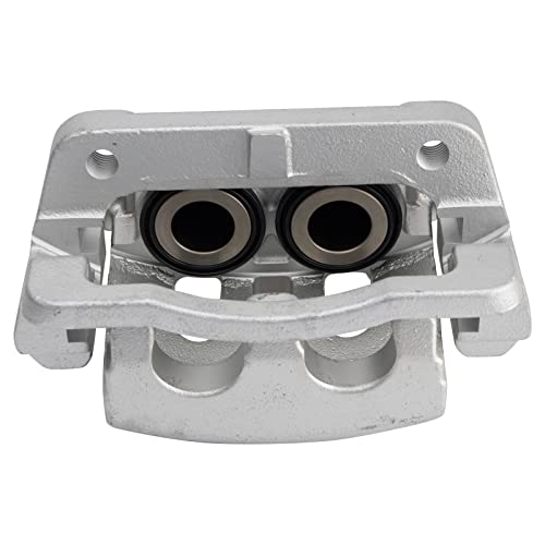 Image of TRQ Rear Brake Pad, Caliper, & Rotor Kit Ceramic Vented Premium G-Coated Compatible with 2005-2007 Ford F-250 Super Duty F-350 Super Duty