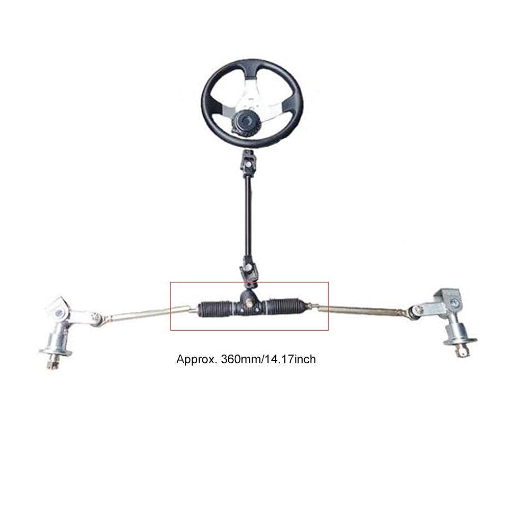 Albero dello sterzo, kit stabilizzatore per scatola ingranaggi del servosterzo in acciaio inossidabile adatto per fai-da-te Cina ATV UTV accessori per bici 360 mm/14,17 pollici