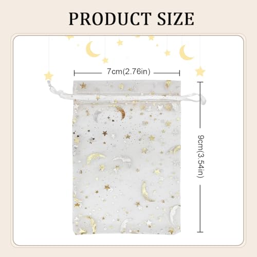 COYUN 50 Stück organzasäckchen 7x9, Organza Säckchen Kleine Geschenktüten Für Hochzeit Geschenke Befüllen, Bonbons Geschenk Schmuckbeutel, Geschenktüten für Hochzeiten