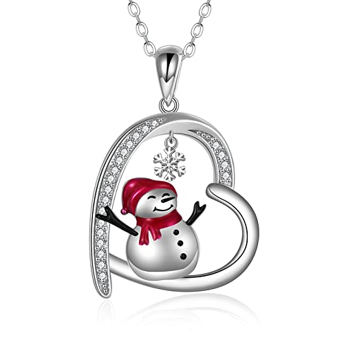 Pendentif bonhomme de neige en argent pour vos fêtes de fin d'année