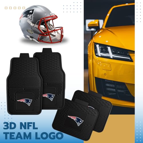 Fanmats 17986 New England Patriots Set Of 4 Car Mats For Cars, Suv, Pickups - All Weather Technology Protection, Deep Reservoir Design, Universal Fit - 3D Nfl Team Logo thumb #1