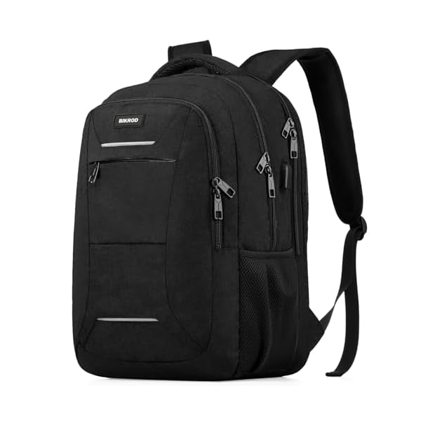 BIKROD-Backpack-for-Men-and-Women-School-Backpack-for-Teens-Black-Backpack-for-Boys-with-USB-Charging-Port-Fits-156-Inch-Laptop-Water-Resistant-Travel-College-Bookbag BIKROD Backpack for Men and Women, School Backpack for Teens, Black Backpack for Boys with USB Charging Port Fits 15.6 Inch Laptop, Water Resistant Travel College Bookbag